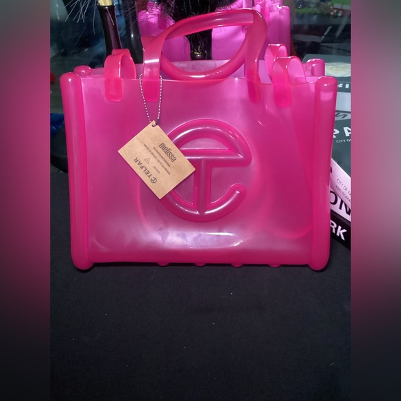 Telfar Handbags - NWT PINK Telfar Medium Shopper Jelly Bag
